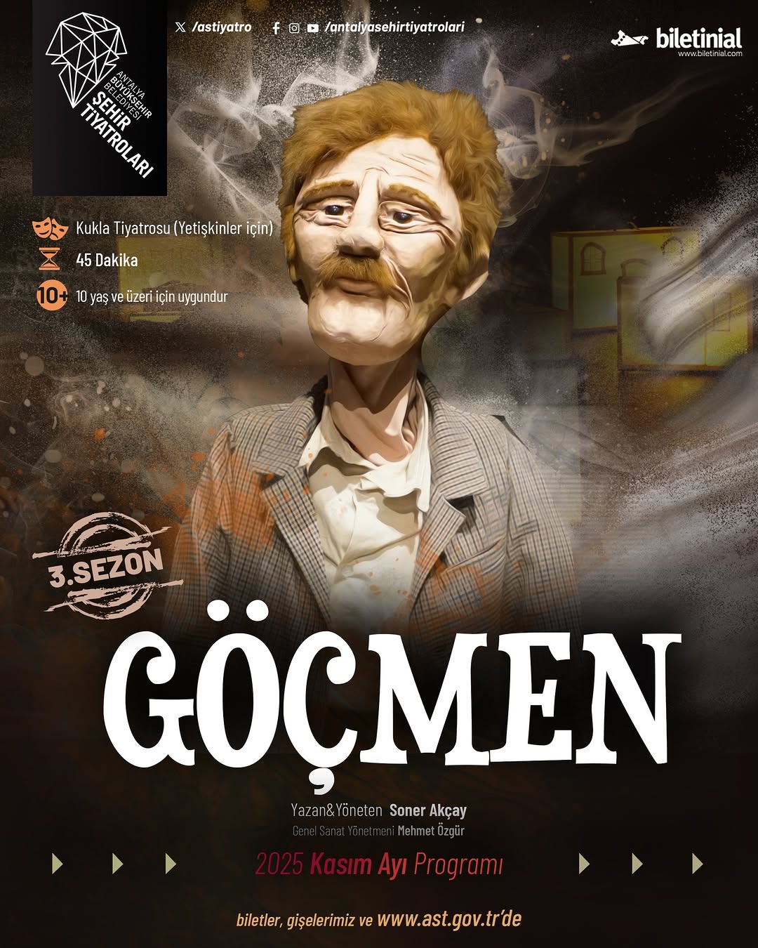 Antalya Şehir Tiyatroları'ndan Yetişkinlere Özel Kukla Oyunu: 