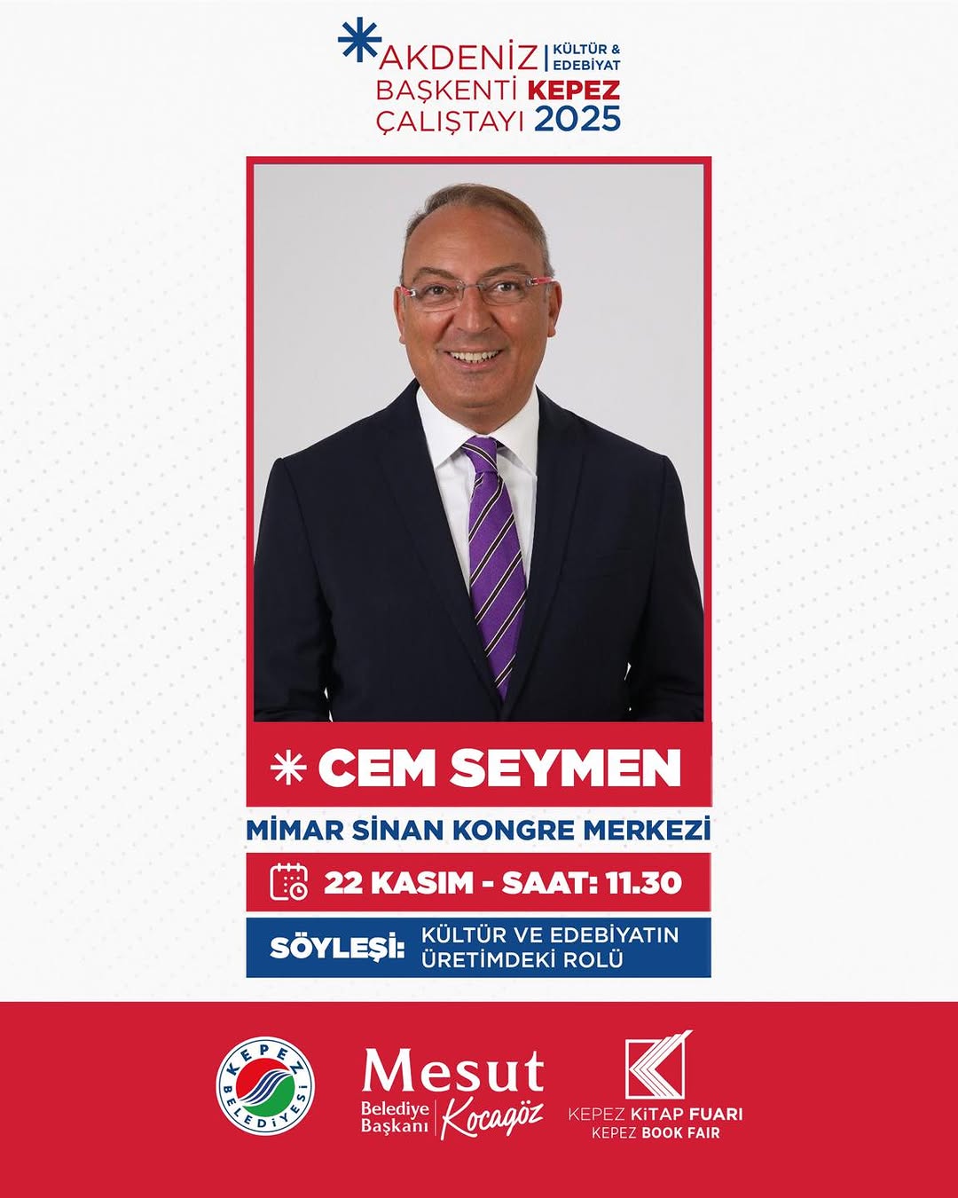 Gazeteci Cem Seymen, Kepez'de Kültür ve Edebiyatın Üretimdeki Rolünü Anlatacak