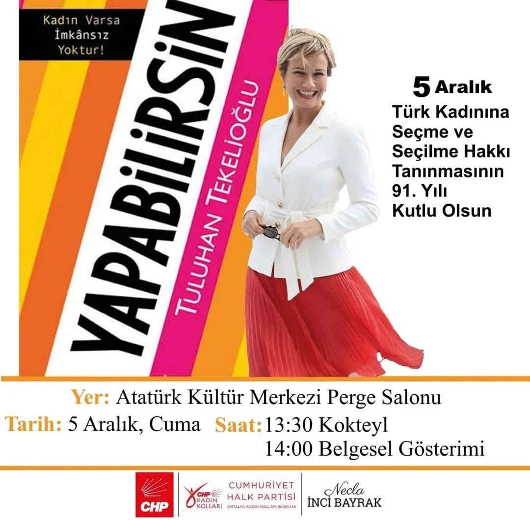 Cumhuriyet Halk Partisi Antalya'dan 5 Aralık Etkinliği: 