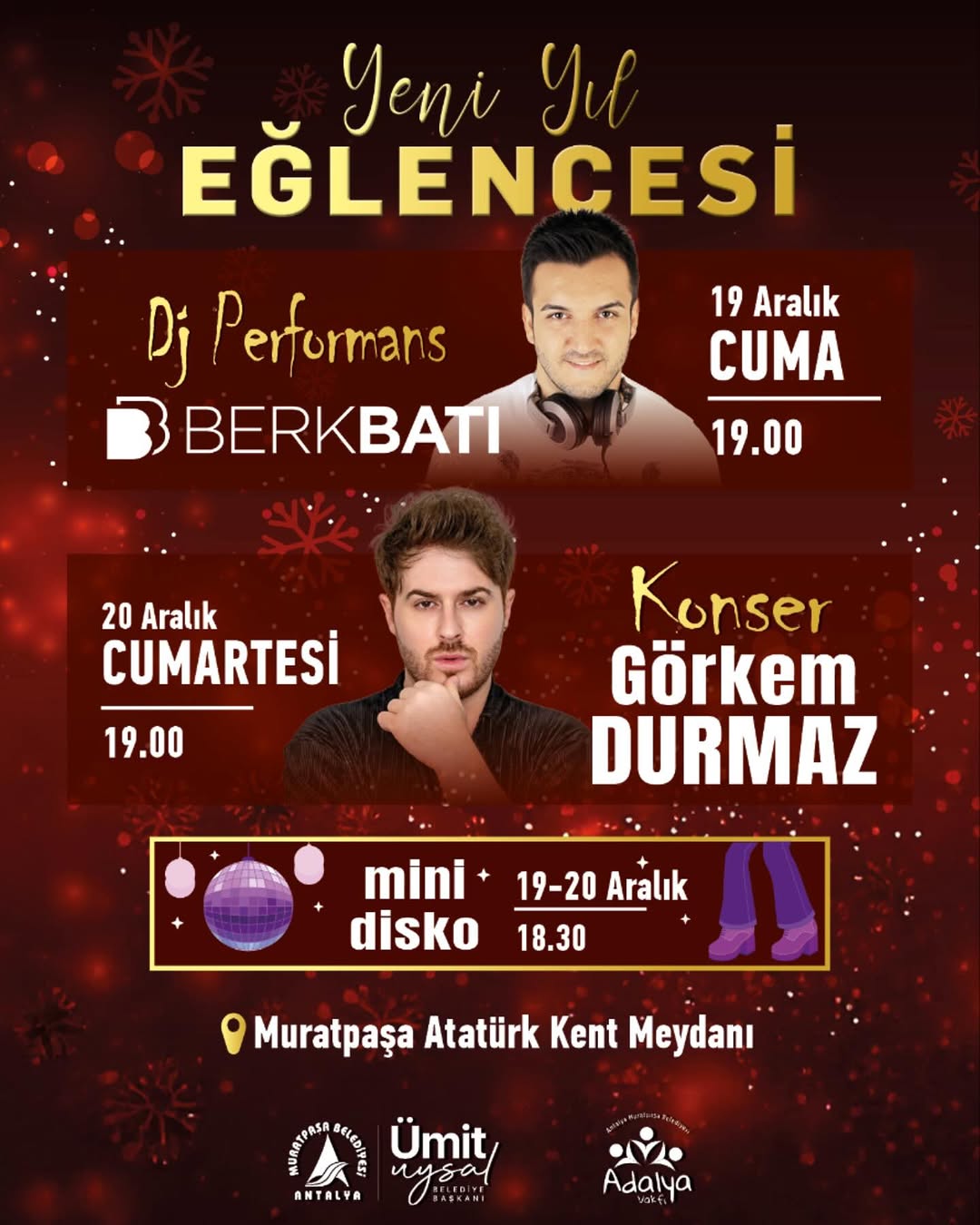 Antalya Muratpaşa'da Yeni Yıl Coşkusu Müzikle Başlıyor