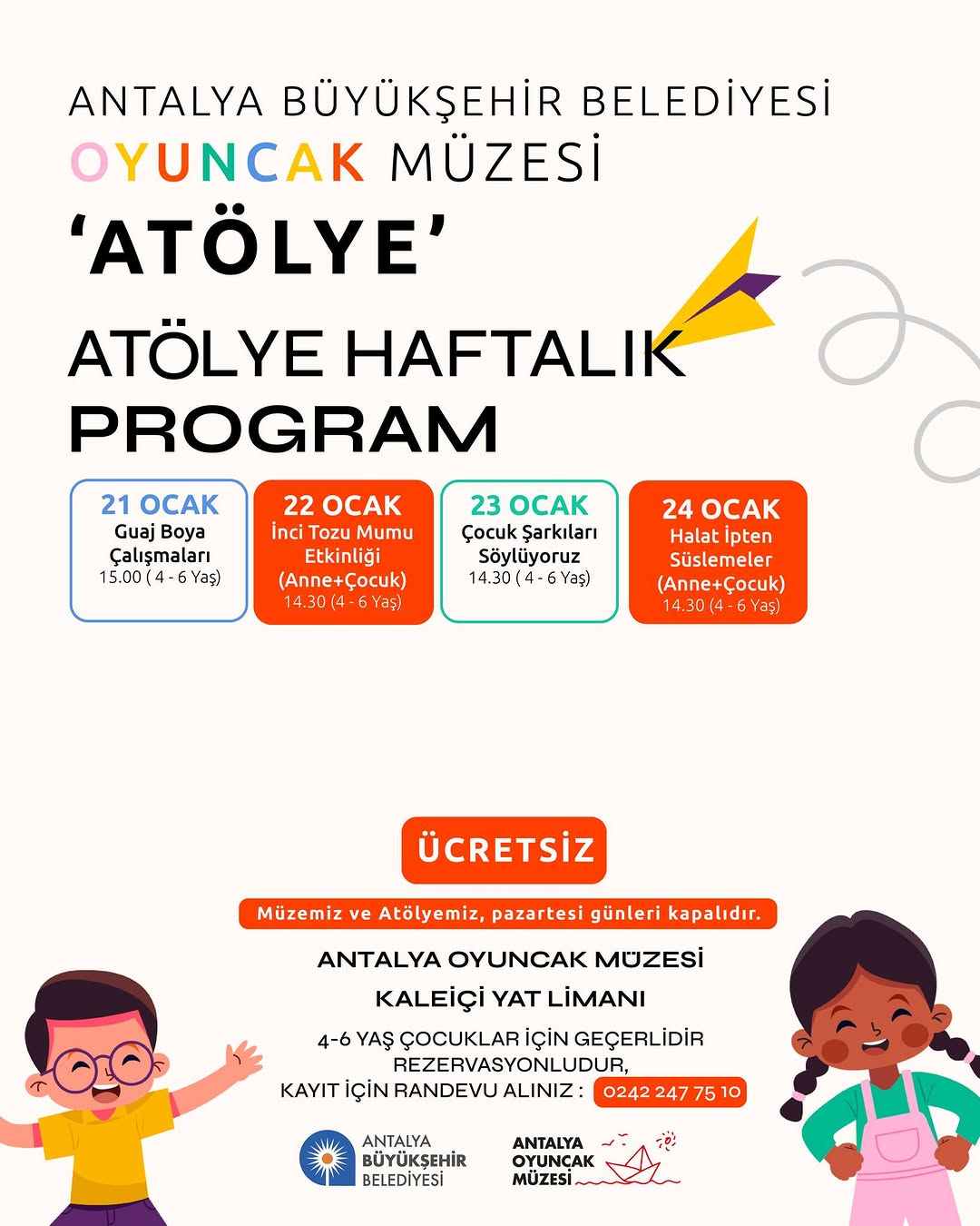 Antalya Oyuncak Müzesi'nde Minikler İçin Ücretsiz Yaratıcı Etkinlikler