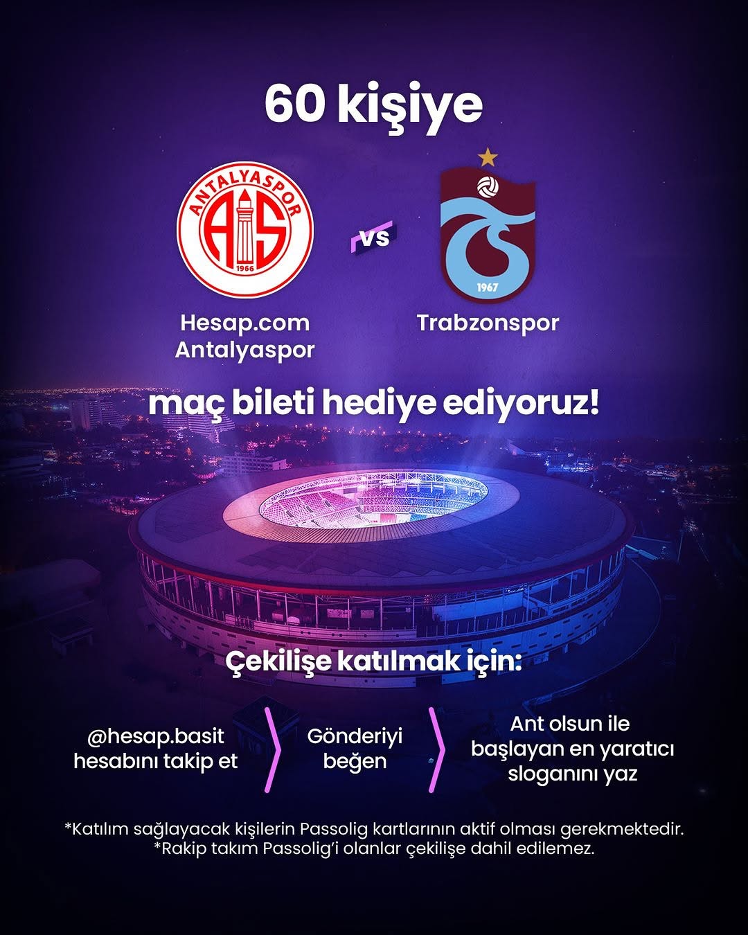 Antalyaspor Taraftarlarına Müjde: 60 Adet Süper Lig Bileti Hediye