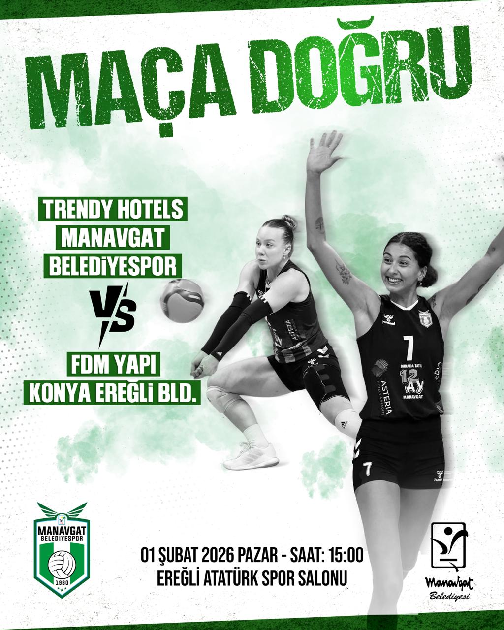 Manavgat Belediyespor, Konya Ereğli'de Saha Sahibi Takıma Konuk Oluyor