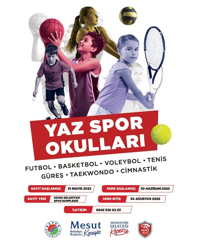 Antalya Kepez Belediyesi Yaz Spor Okulları ile Gençleri Spora Davet Ediyor