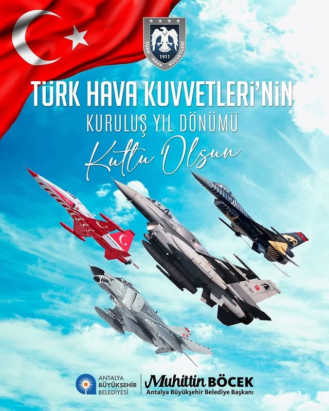 Türk Hava Kuvvetleri Kuruluş Yıl Dönümü Coşkuyla Kutlandı
