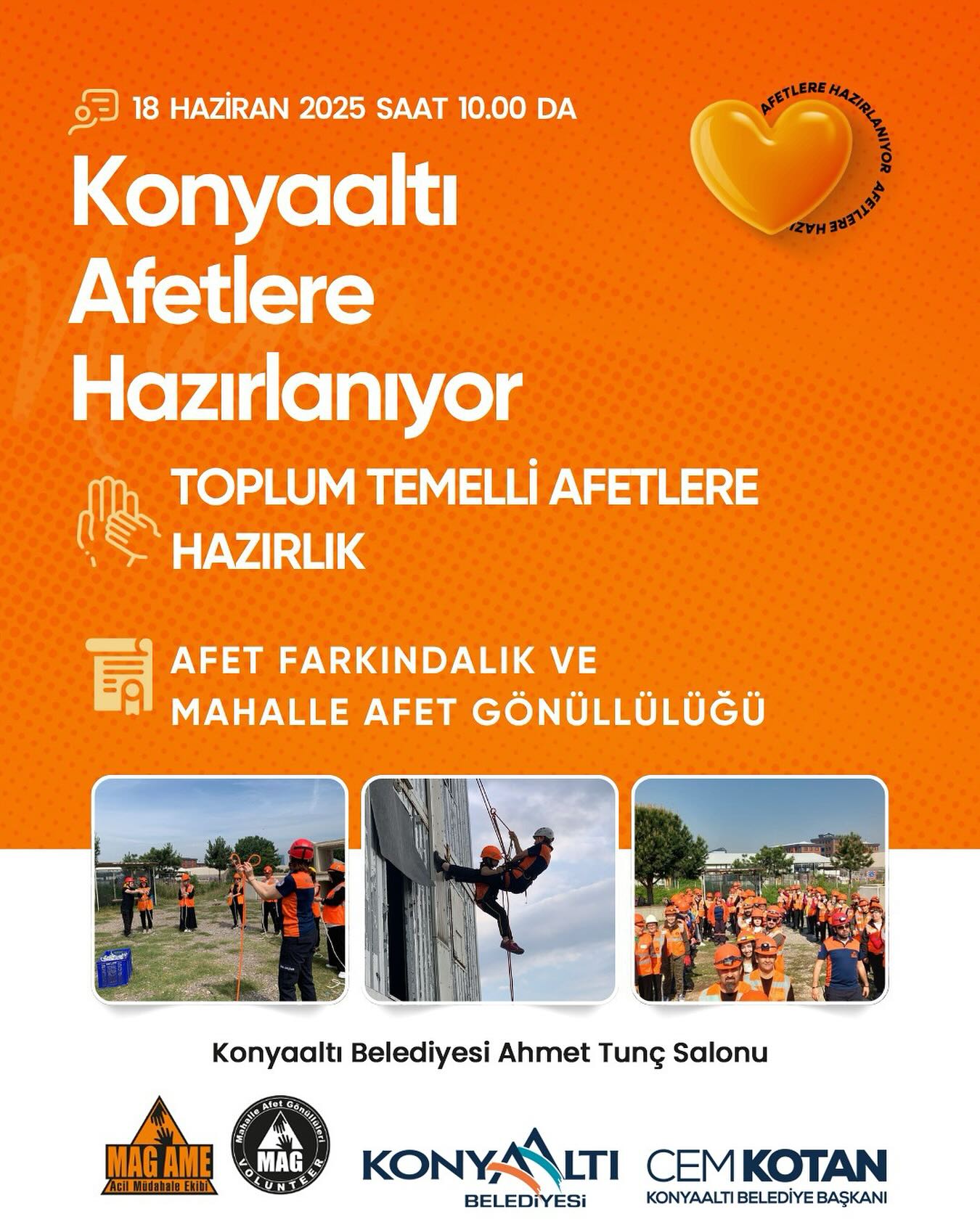 Konyaaltı Belediyesi Afet Farkındalık Eğitimi Düzenliyor