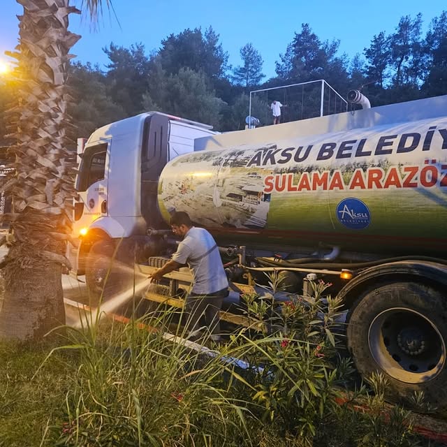 Antalya Aksu'da Orman Yangını Sonrası Yeşil Alanlara Destek