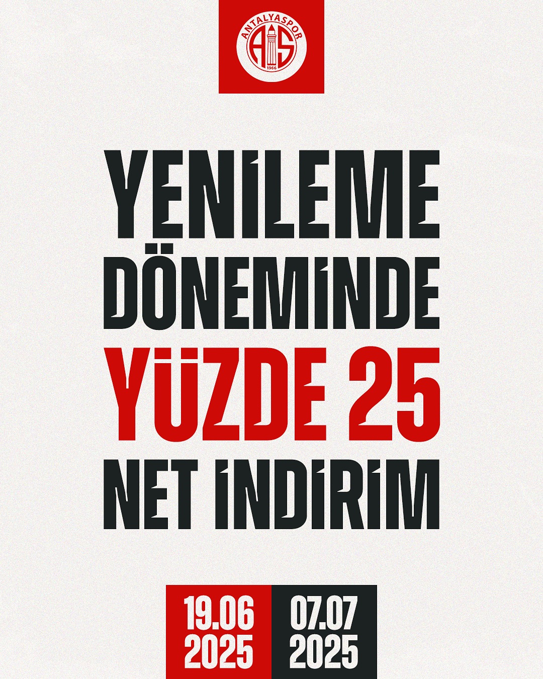 Antalya Spor FK Kombine Bilet Yenileme Dönemi Başladı: %25 Net İndirim Fırsatı