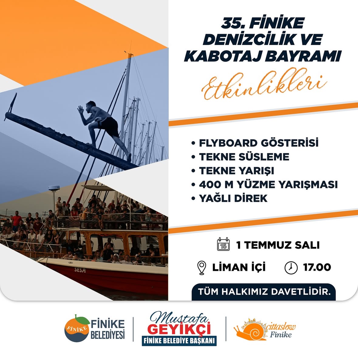 Finike'de 35. Denizcilik ve Kabotaj Bayramı Coşkusu
