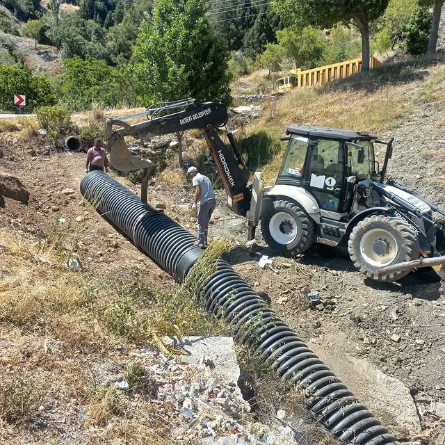 Antalya Akseki'de Yağmur Suyu Drenaj Hattı ve Dere Islah Çalışmaları Tamamlandı