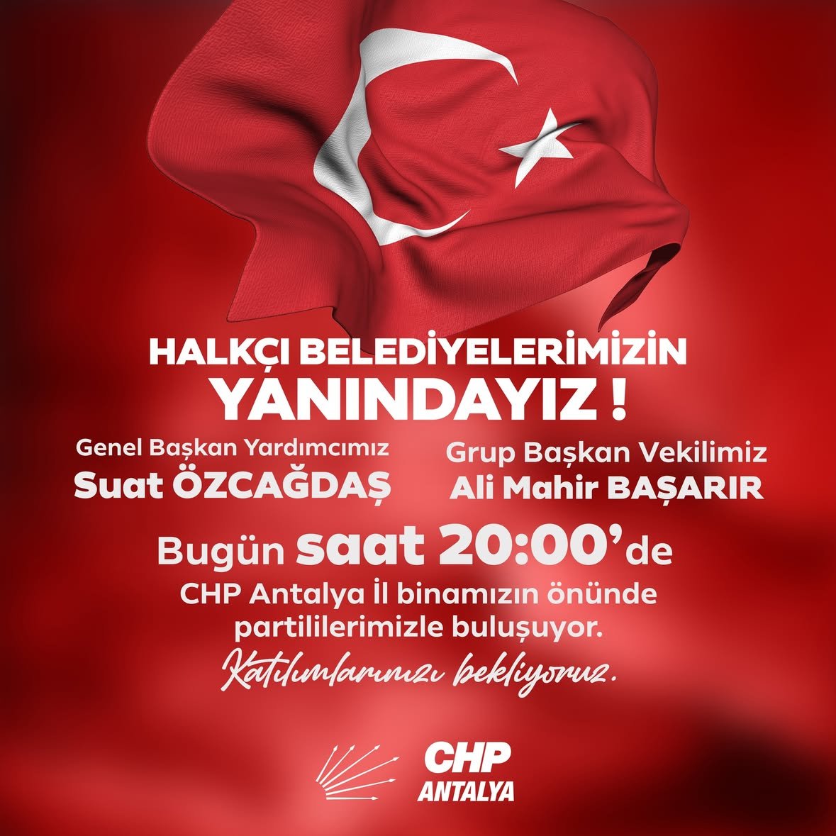 CHP Antalya İl Başkanlığı Partililerle Buluşuyor