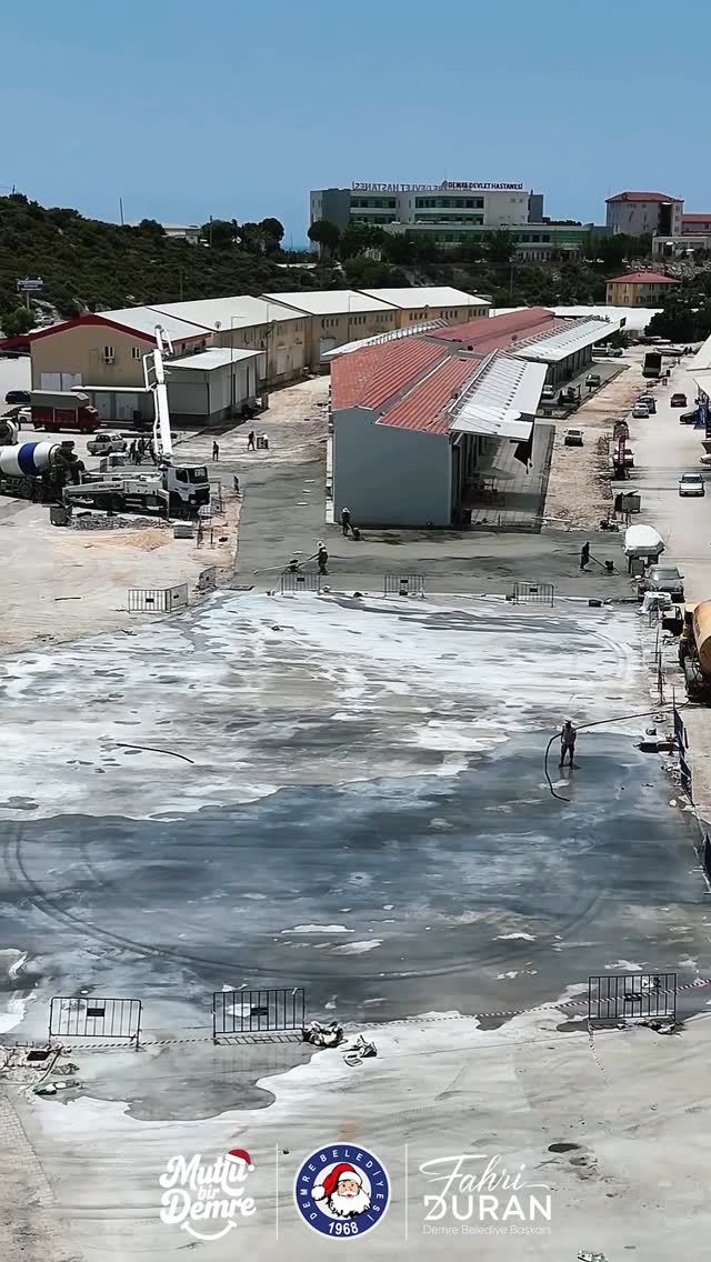 Antalya Demre'de Yeni Sanayi Sitesi'nde Beton Çalışmaları Hızlanıyor