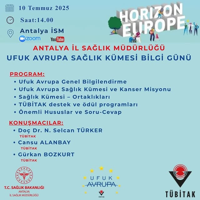 Antalya İl Sağlık Müdürlüğü Ufuk Avrupa Sağlık Kümesi Bilgi Günü Düzenledi