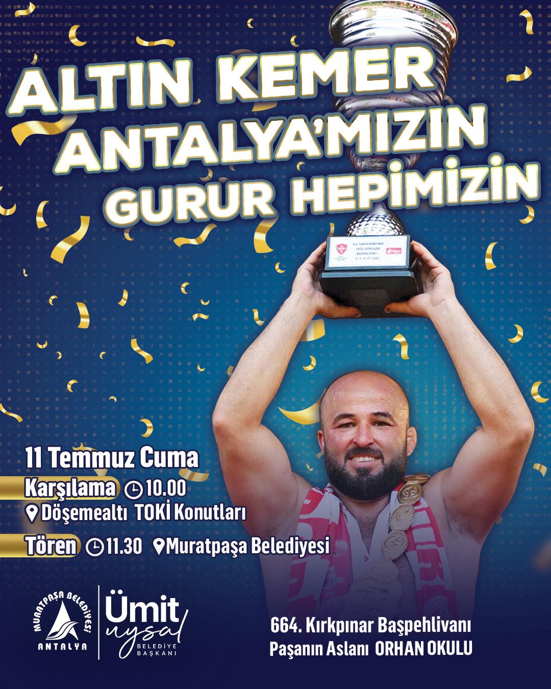 Antalya'ya Altın Kemer Coşkusu: Başpehlivan Orhan Okulu Onurlandırılıyor