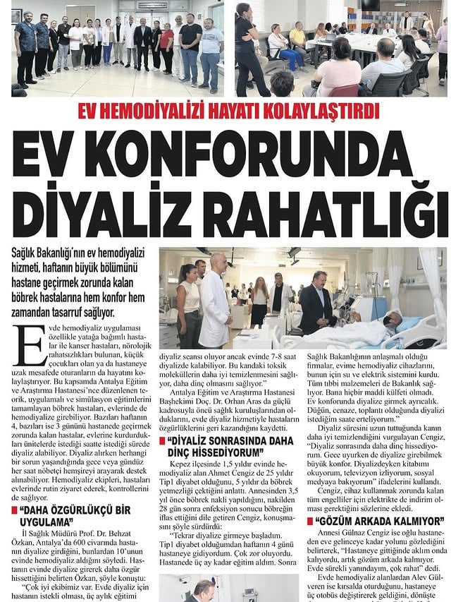 Antalya İl Sağlık Müdürlüğü 10 Temmuz Basın Haberleri