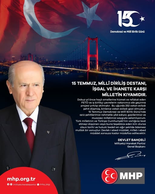 MHP Antalya'dan 15 Temmuz Milli İradesi Vurgusu