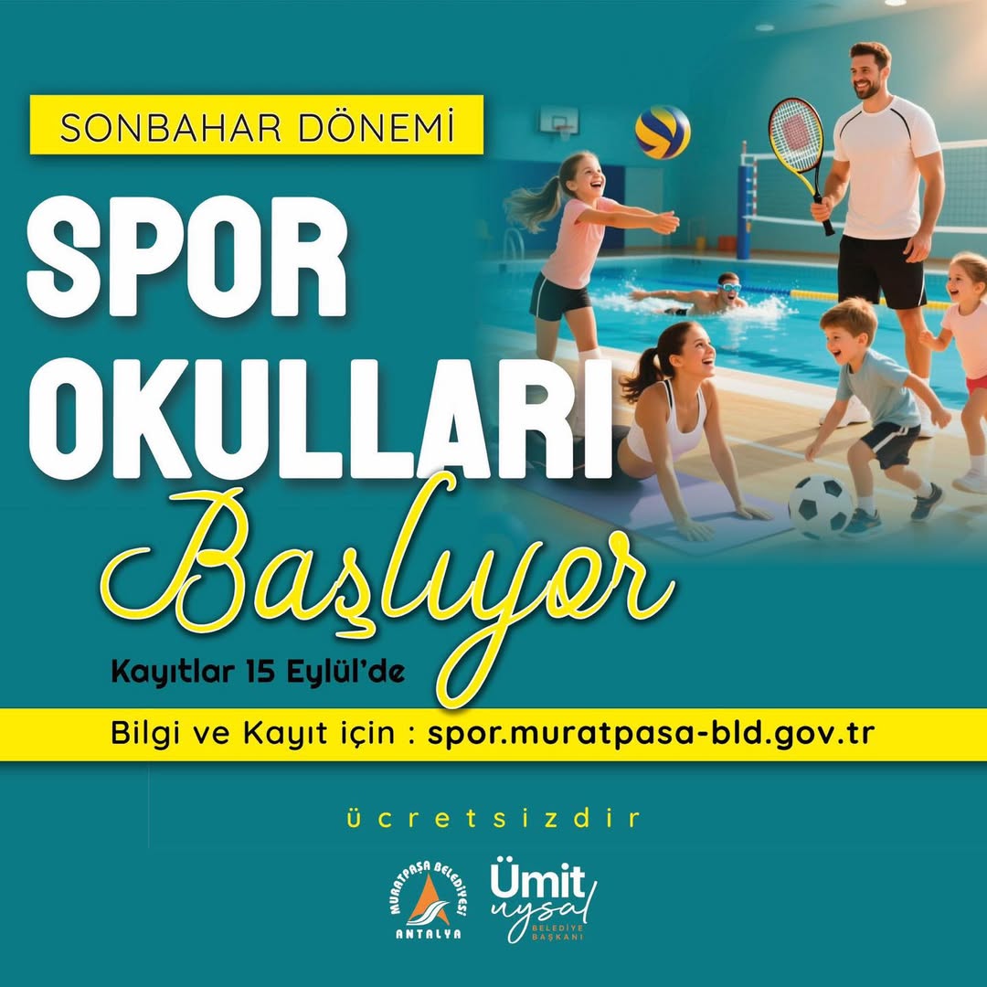 Antalya Muratpaşa Belediyesi Sonbahar Spor Okulu Kayıtları Başladı