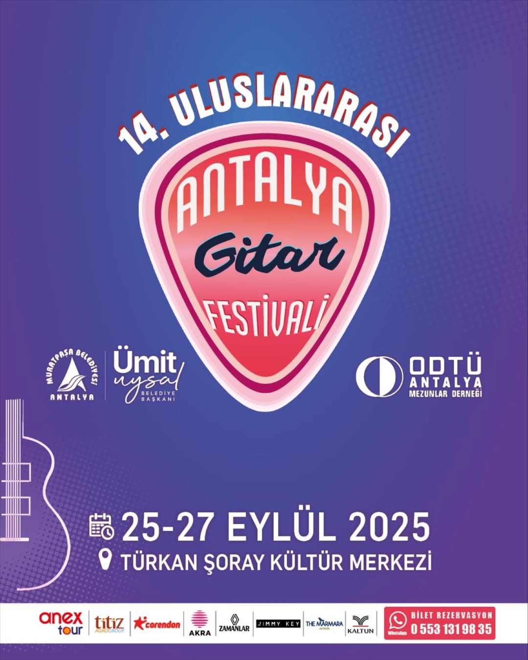Antalya'da 14. Uluslararası Gitar Festivali Başlıyor