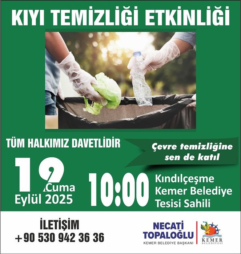Antalya Kemer'de Kıyı Temizliği Etkinliği Düzenleniyor