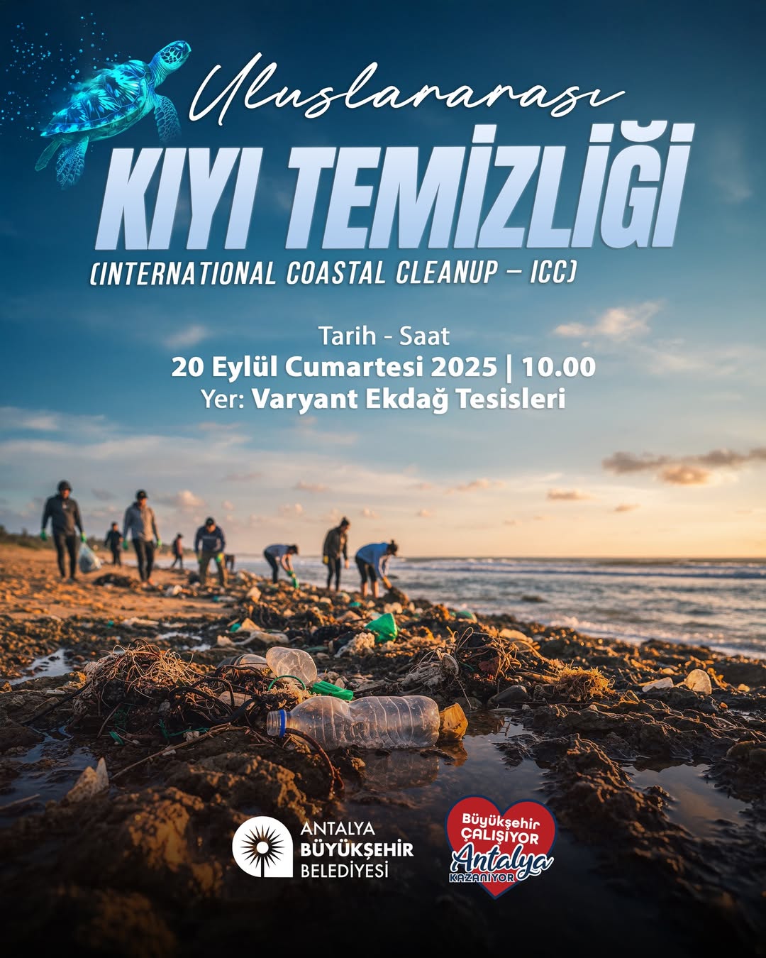 Antalya'da Uluslararası Kıyı Temizliği Etkinliği Düzenleniyor