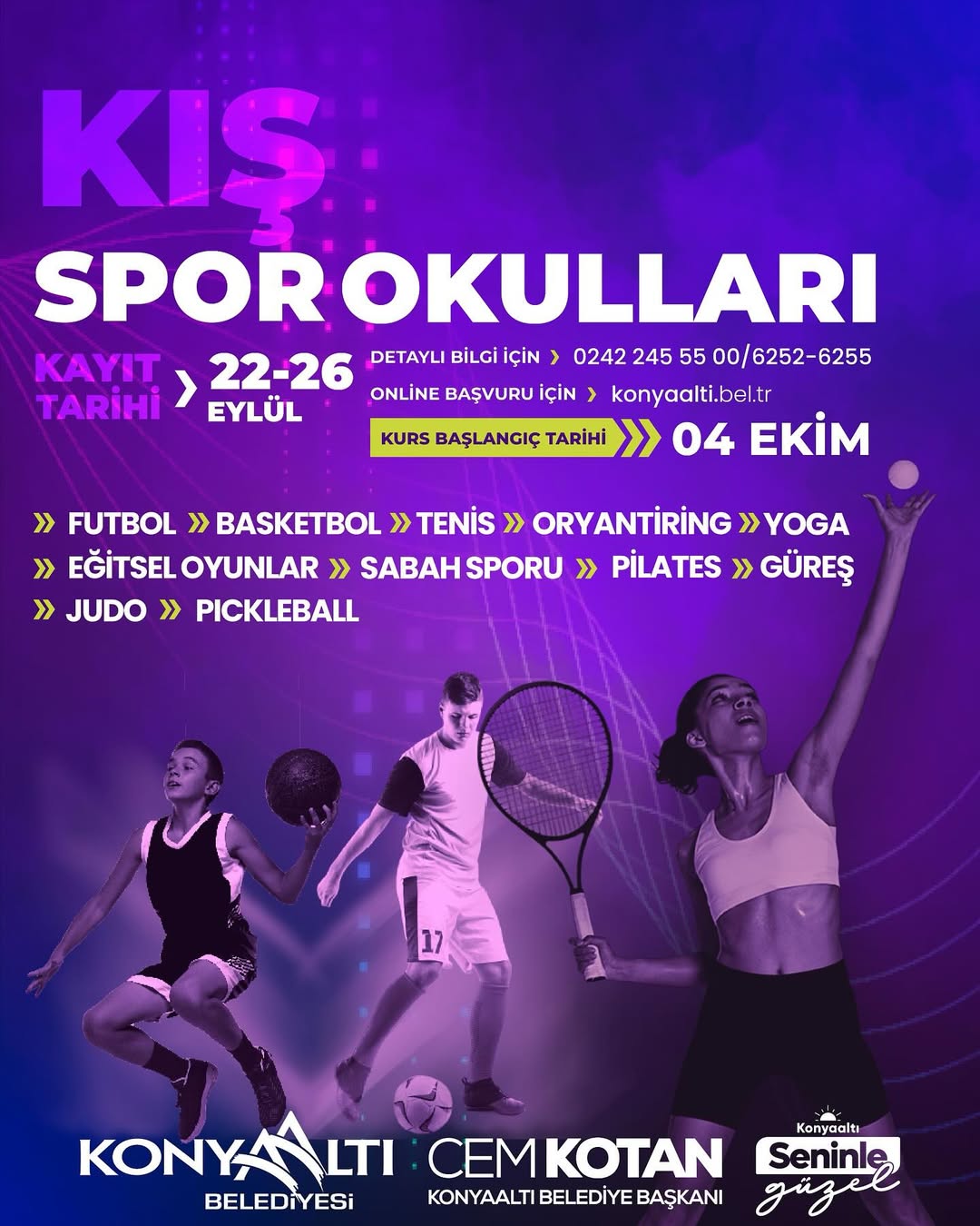 Konyaaltı Belediyesi Ücretsiz Kış Spor Okulları Kayıtları Başladı