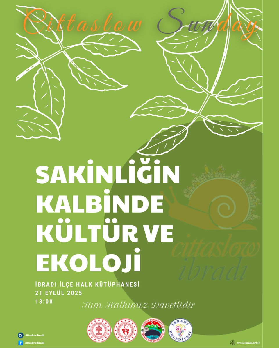 Antalya İbradı'da Cittaslow Sunday Etkinliği Düzenleniyor