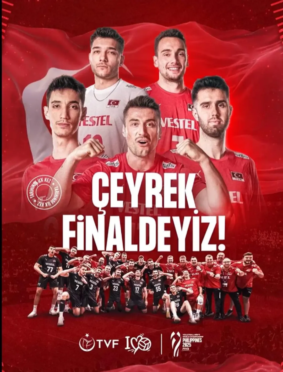 A Milli Erkek Voleybol Takımı Tarihi Başarı: İlk Kez Çeyrek Finale Yükseldi