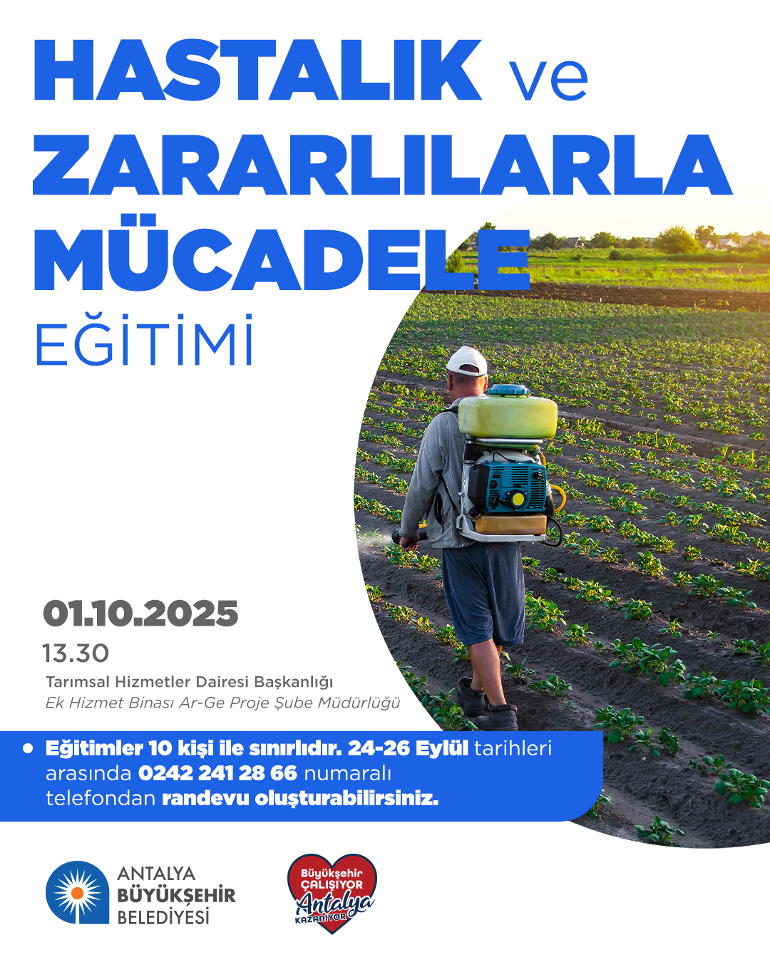 Antalya'da Üreticilere Yönelik Hastalık ve Zararlılarla Mücadele Eğitimi
