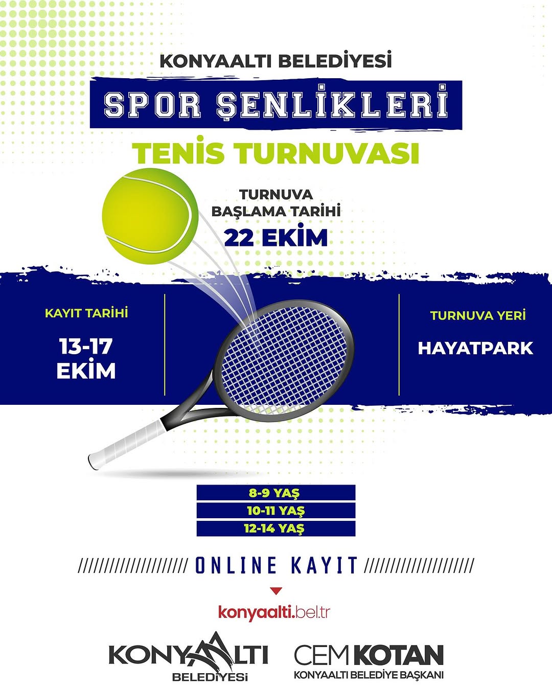 Konyaaltı Belediyesi 29 Ekim Spor Şenlikleri Kapsamında Tenis Turnuvası Düzenliyor