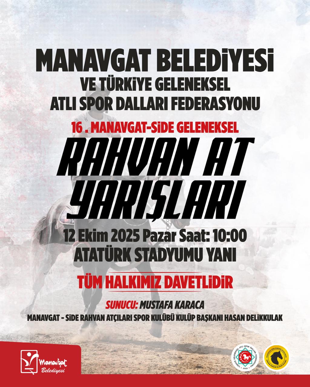 Manavgat'ta Geleneksel Rahvan At Yarışları Heyecanı