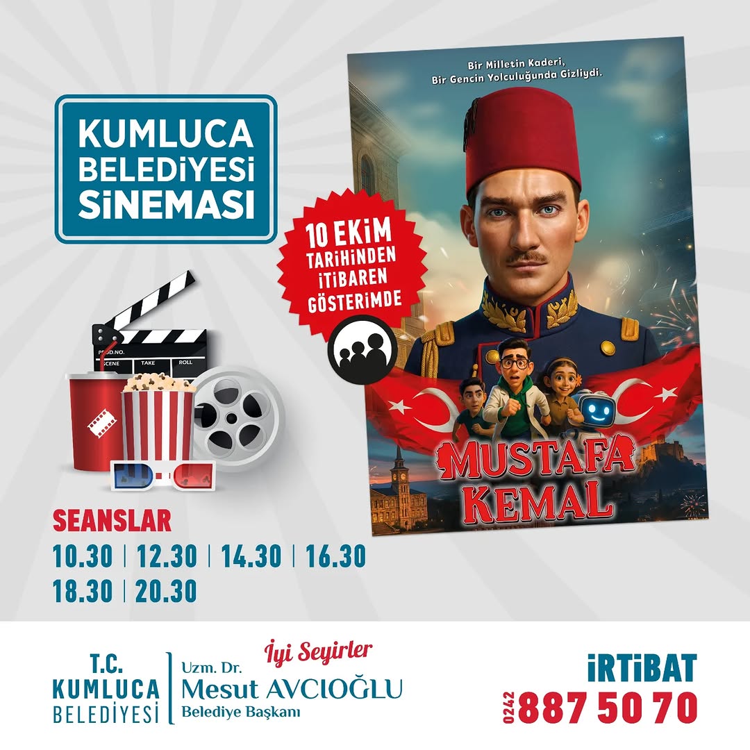 Antalya Kumluca'da Mustafa Kemal Filmi Sinema Keyfi