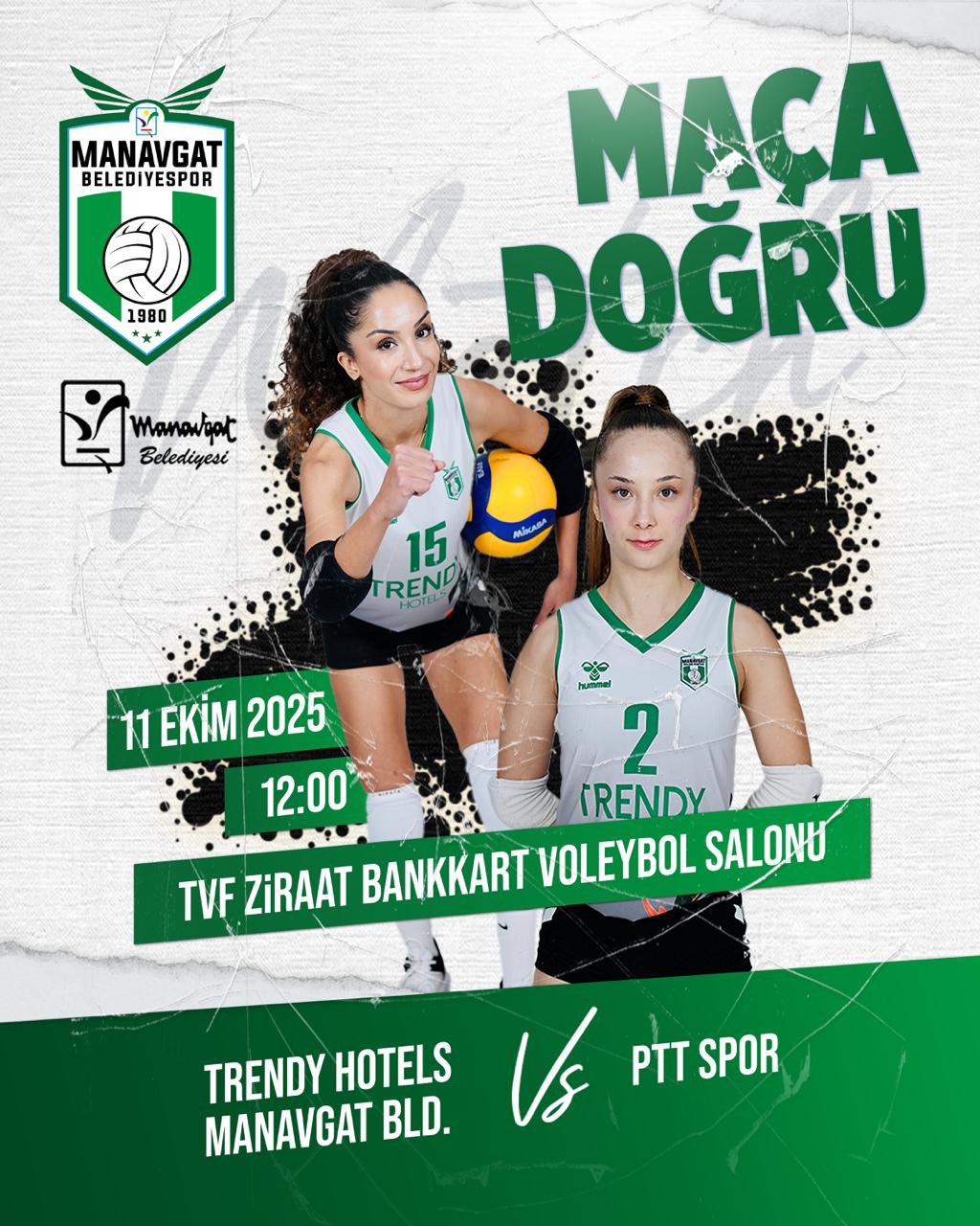 Trendy Hotels Manavgat Belediyespor, Ankara'da PTT Spor'a Konuk Oluyor