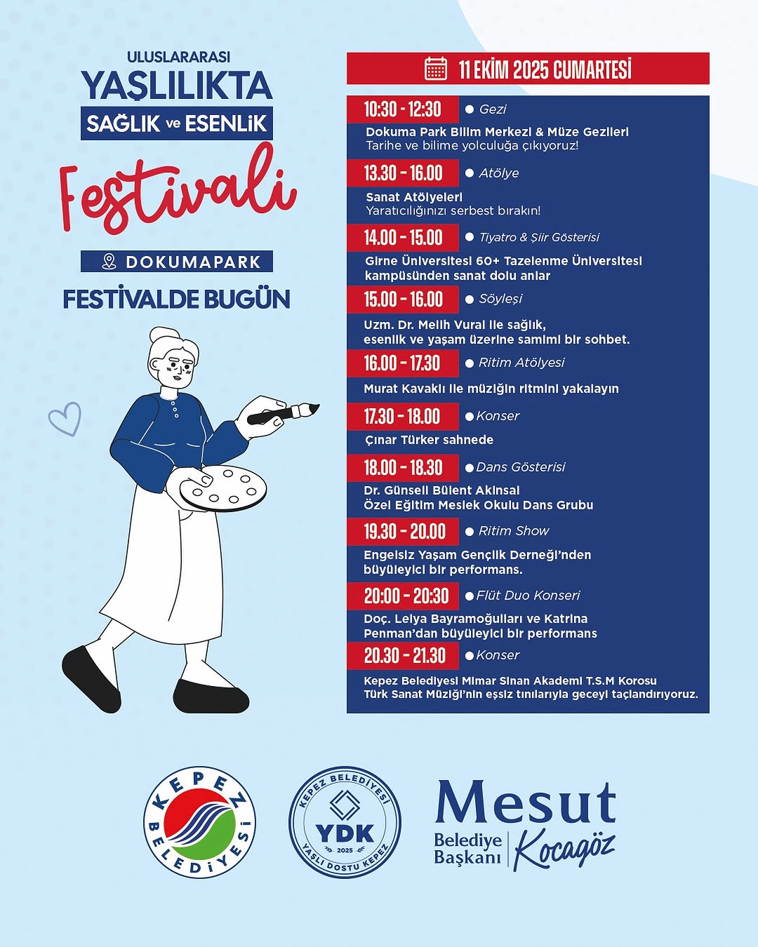 Antalya'da Uluslararası Yaşlılıkta Sağlık ve Esenlik Festivali Dokumapark'ta Devam Ediyor
