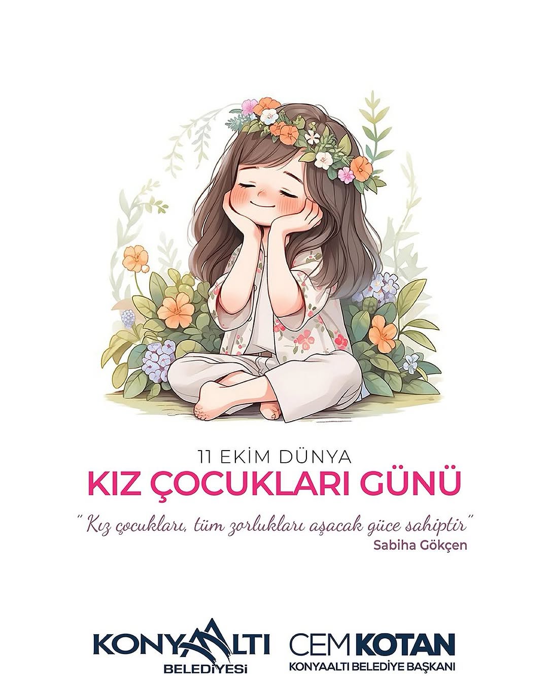 Konyaaltı Belediyesi'nden 11 Ekim Dünya Kız Çocukları Günü Mesajı