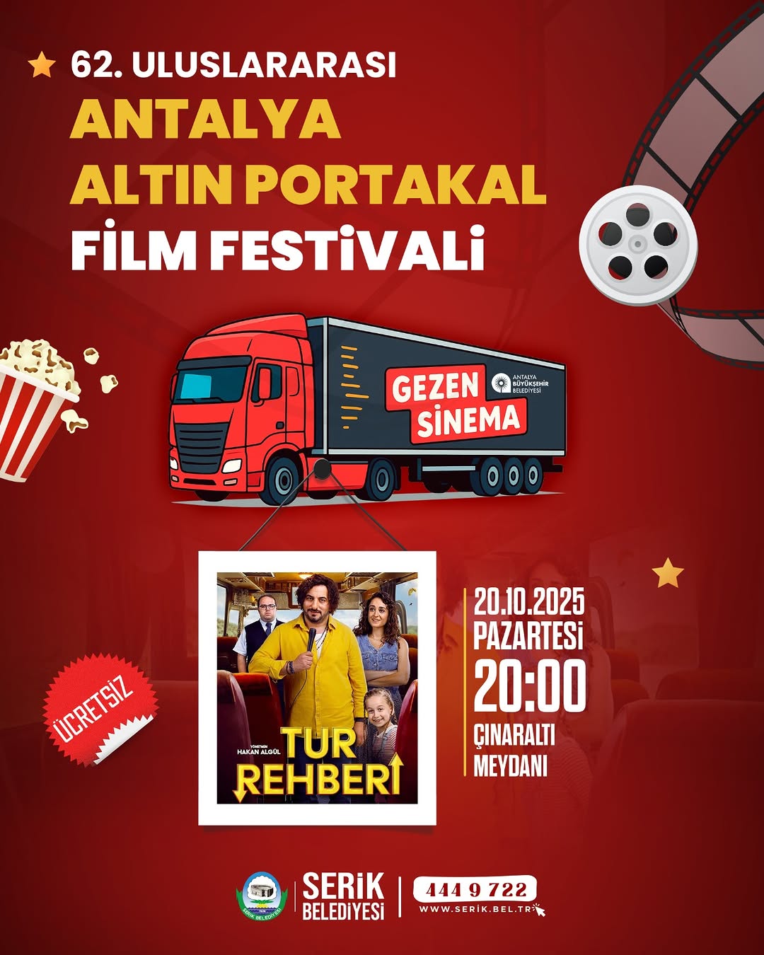 Serik'te Uluslararası Altın Portakal Film Festivali Coşkusu