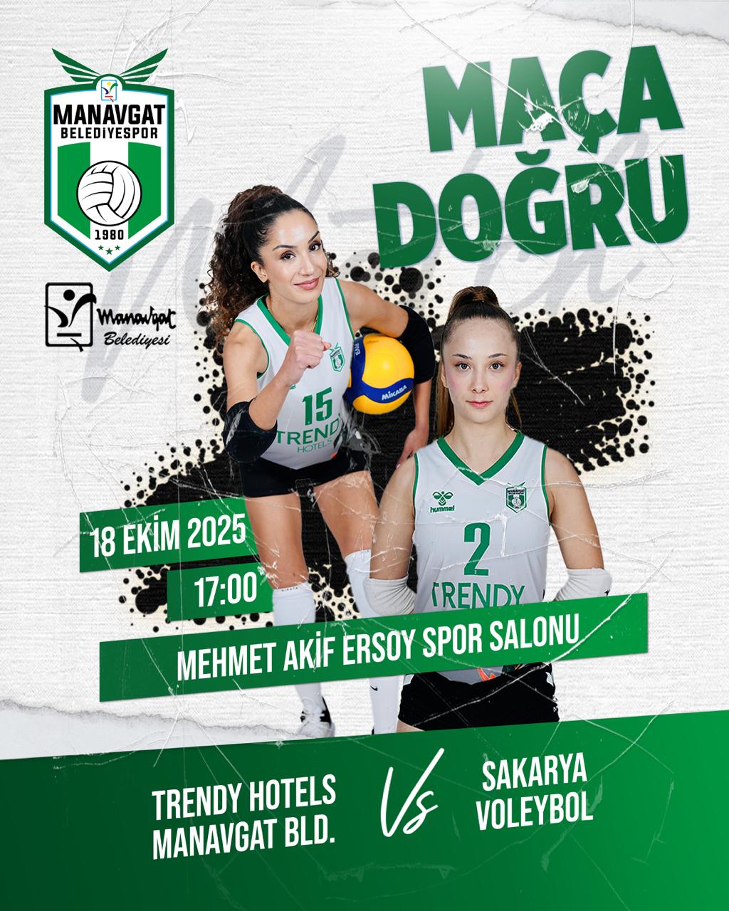 Trendy Hotels Manavgat Belediyespor, Sakarya Voleybol'u Konuk Edecek