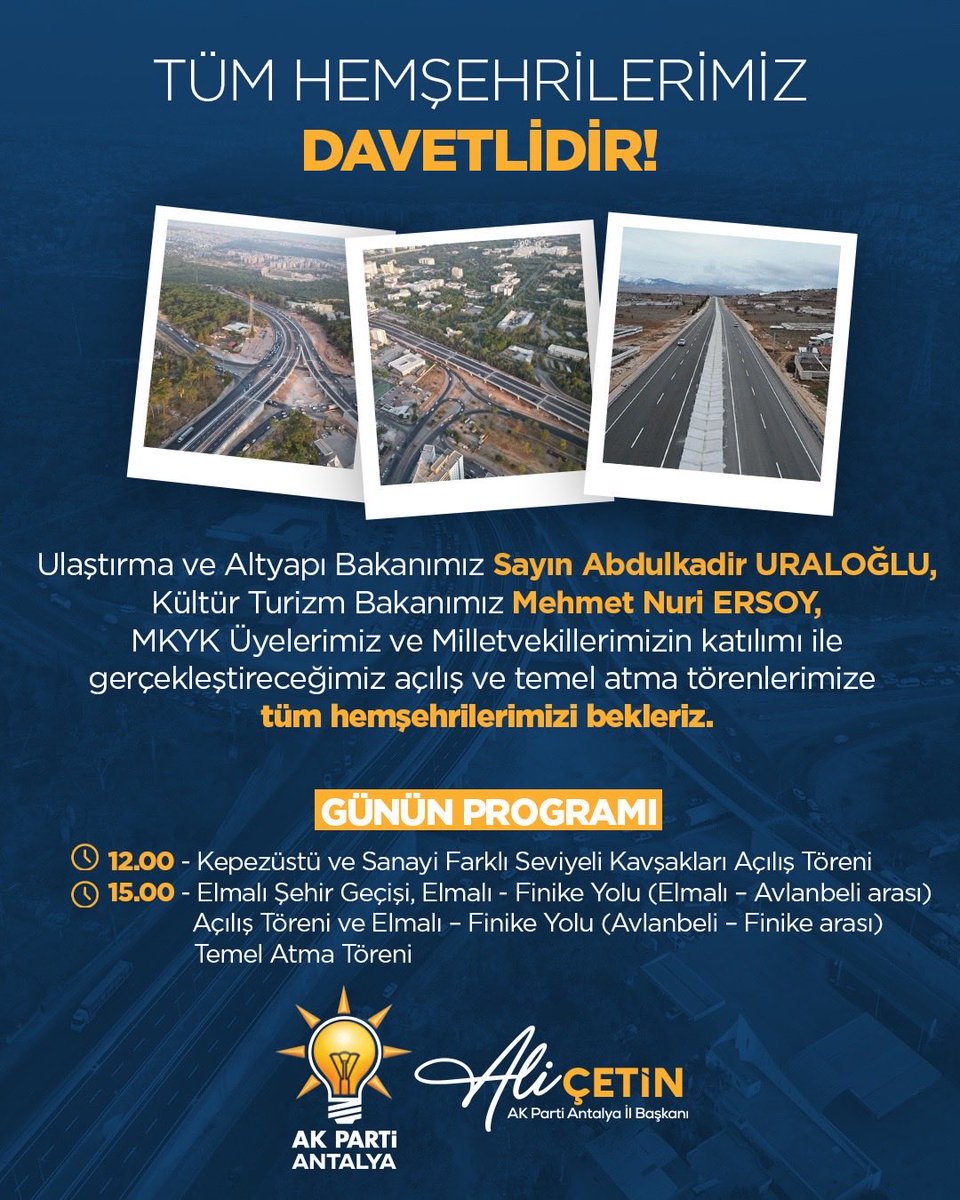 Antalya'da Ulaşımda Dev Hamle: Kepezüstü ve Sanayi Kavşakları ile Elmalı-Finike Yolu Projeleri Hayata Geçiyor