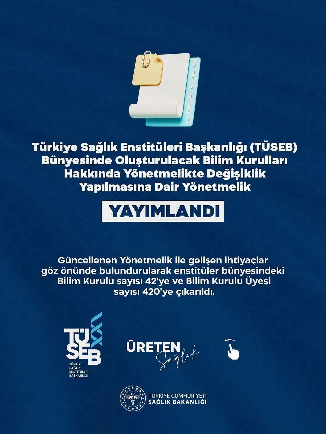 Türkiye Sağlık Enstitüleri Bilim Kurullarının Yapısı Genişletildi
