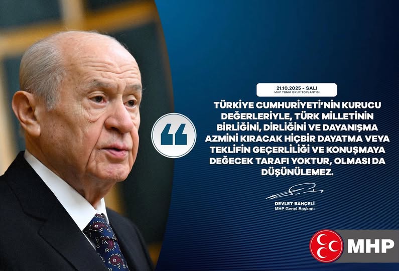 MHP Genel Başkanı Devlet Bahçeli'den Milletin Birliğine Vurgu