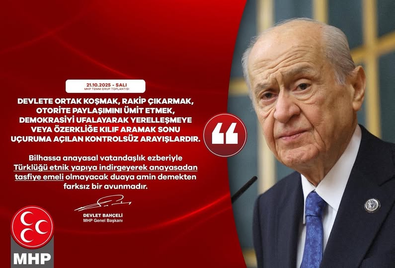 Devlet Bahçeli'den Anayasal Vatandaşlık ve Türklük Vurgusu
