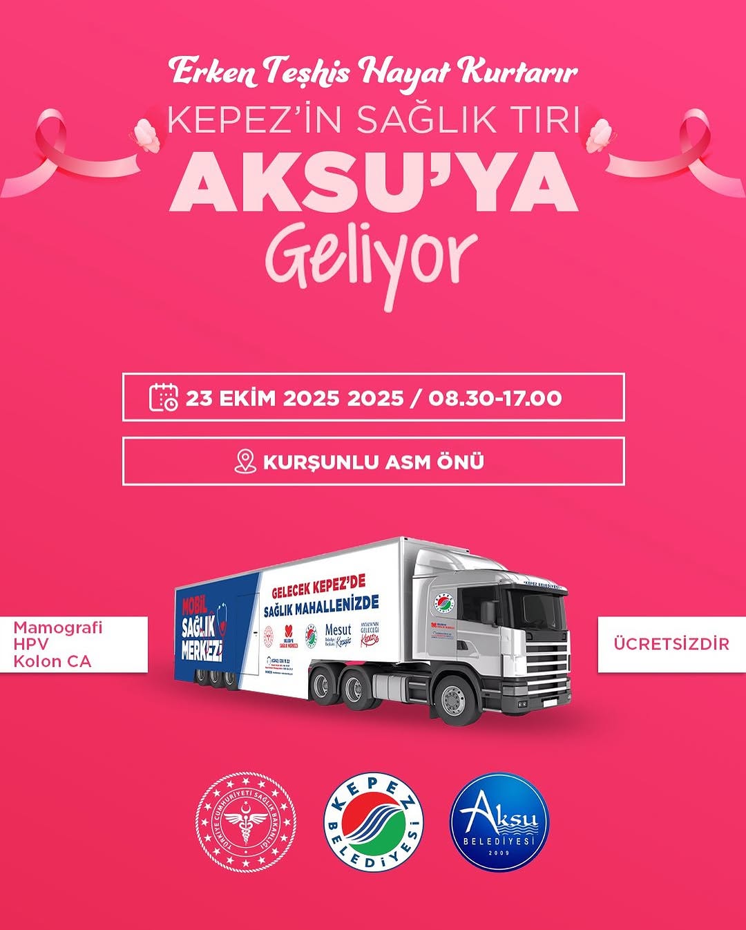 Antalya Kepez'de Ücretsiz Kanser Tarama Hizmeti Başlıyor