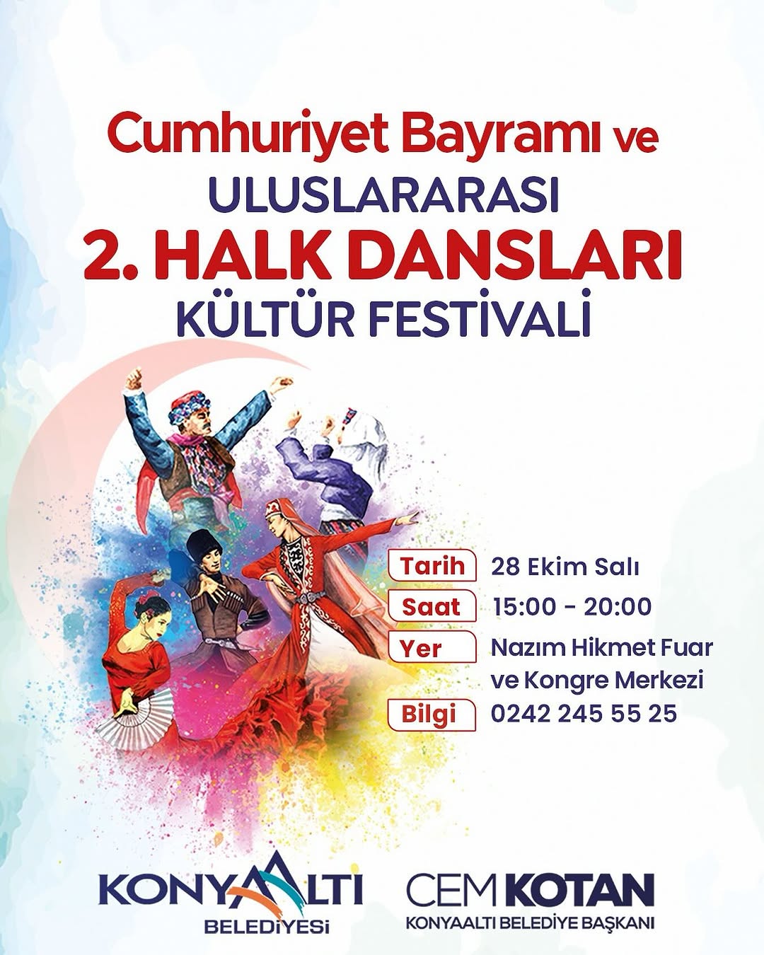 Konyaaltı'nda Cumhuriyet Coşkusu: Halk Dansları Festivali ile 102. Yıl Kutlanacak
