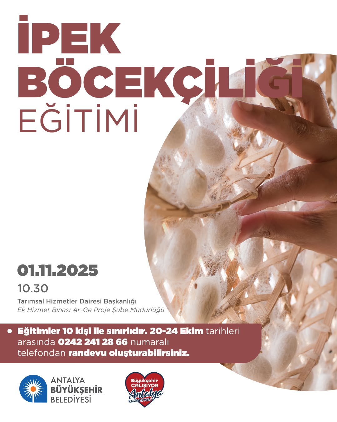 Antalya'da Geleneksel İpek Böcekçiliği Eğitimi Düzenleniyor