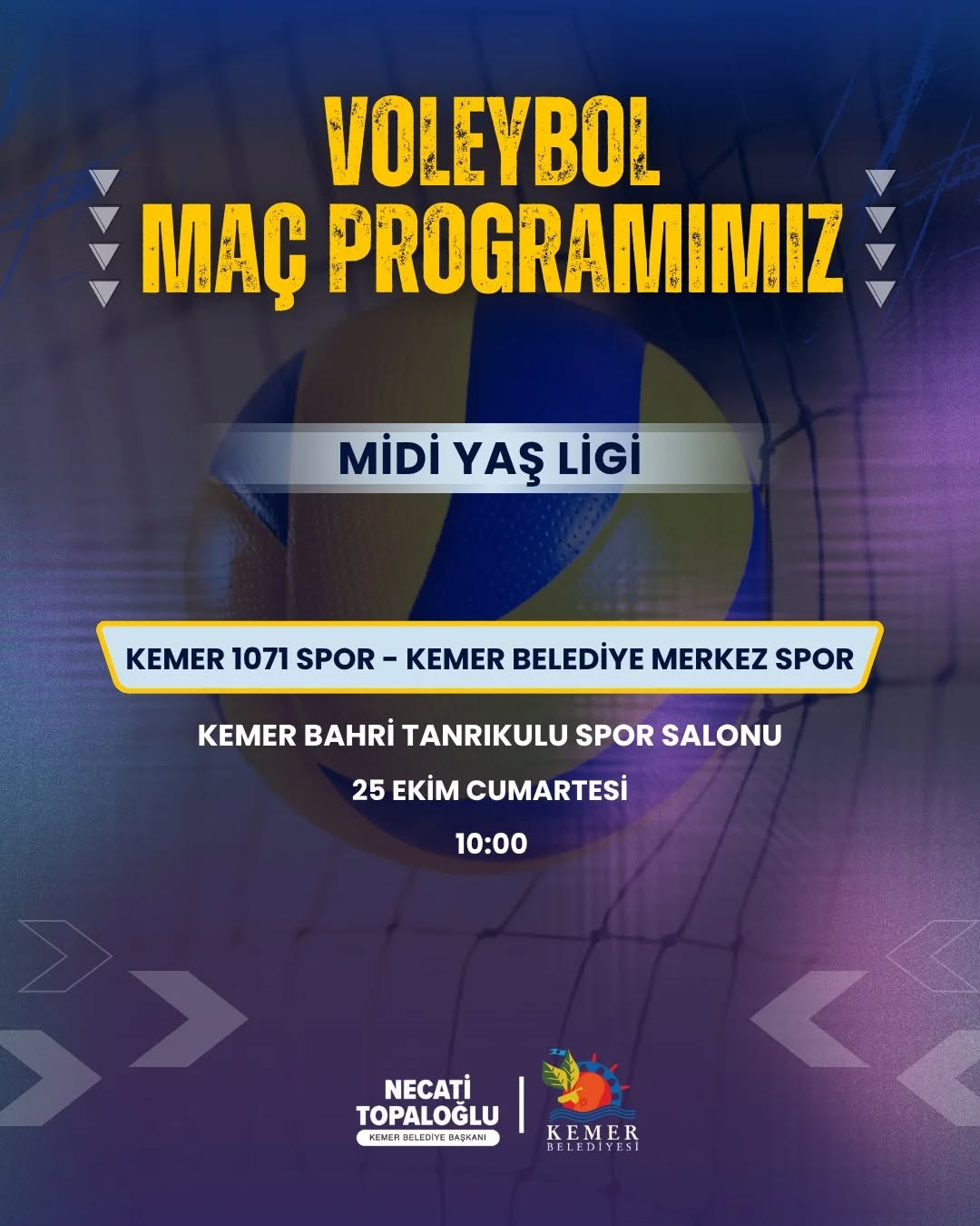 Kemer'de Voleybol Heyecanı: Haftalık Maç Programı Açıklandı