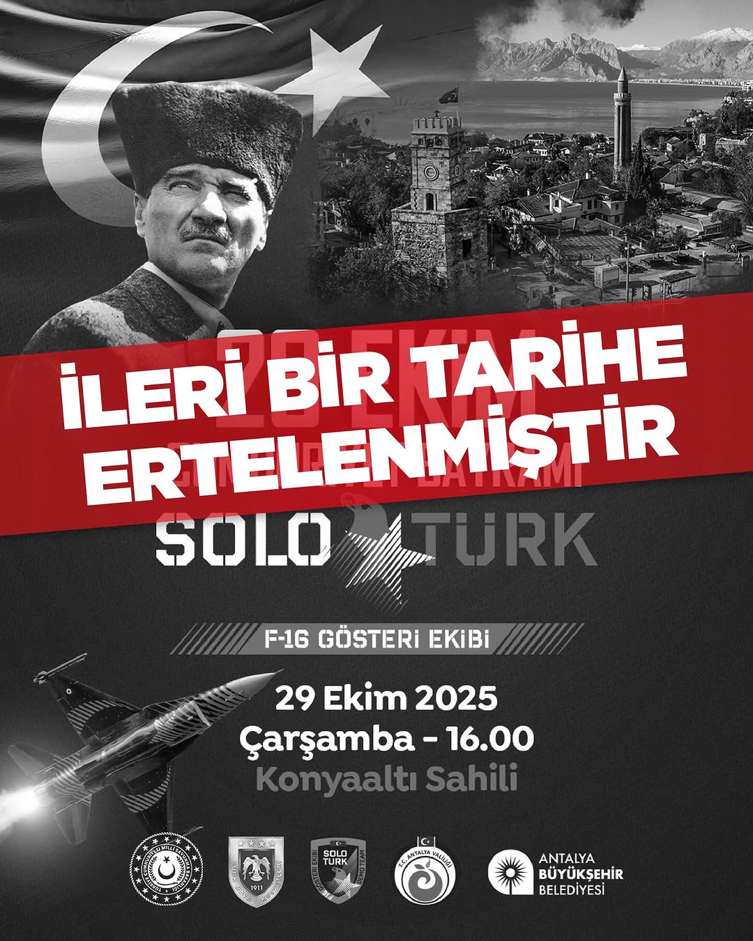 SOLOTÜRK Gösterisi Antalya'da İleri Bir Tarihe Ertelendi
