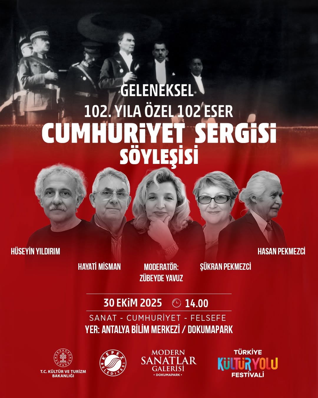 Cumhuriyetin 102. Yılına Özel Sanat ve Felsefe Söyleşisi Antalya'da