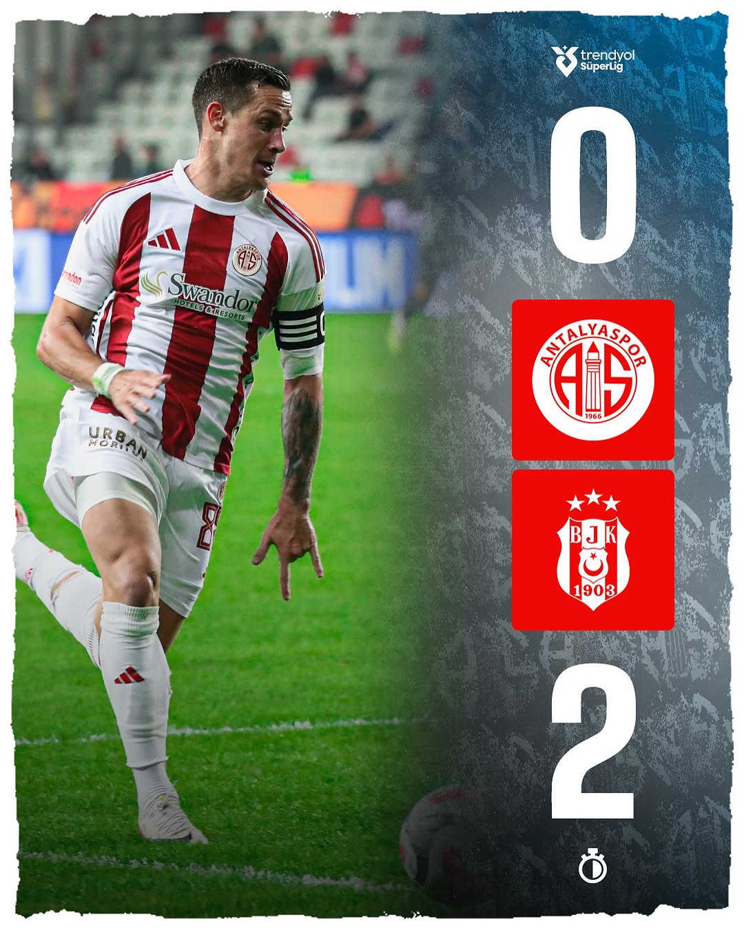 Beşiktaş, Antalyaspor'u 2-0 Mağlup Etti