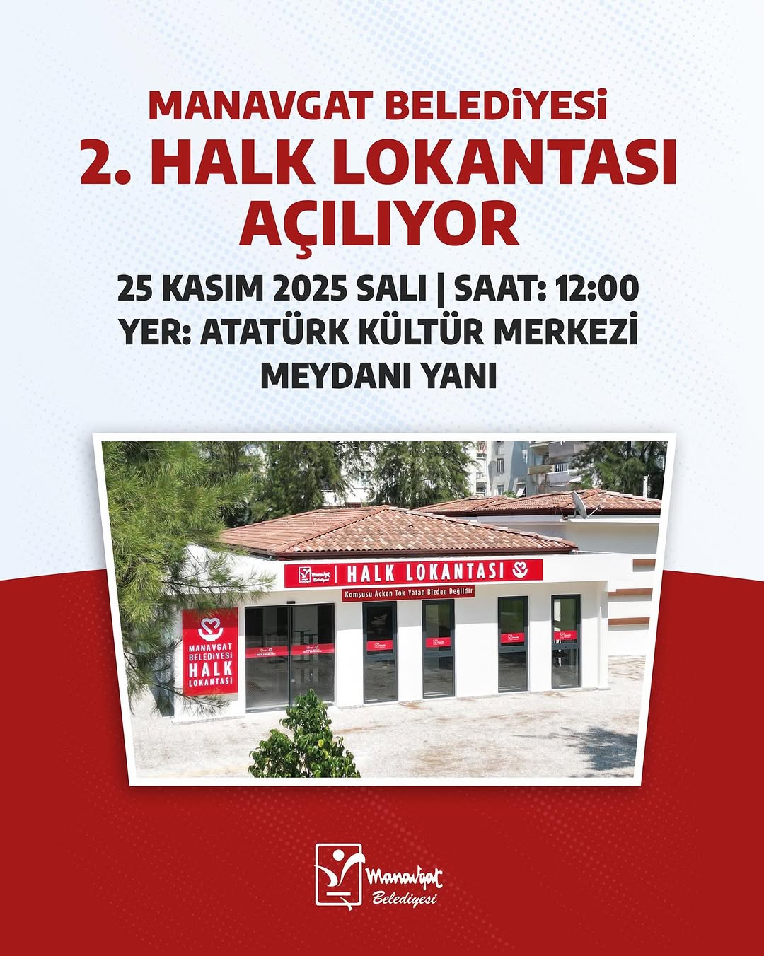 Manavgat Belediyesi İkinci Halk Lokantasını Hizmete Açıyor