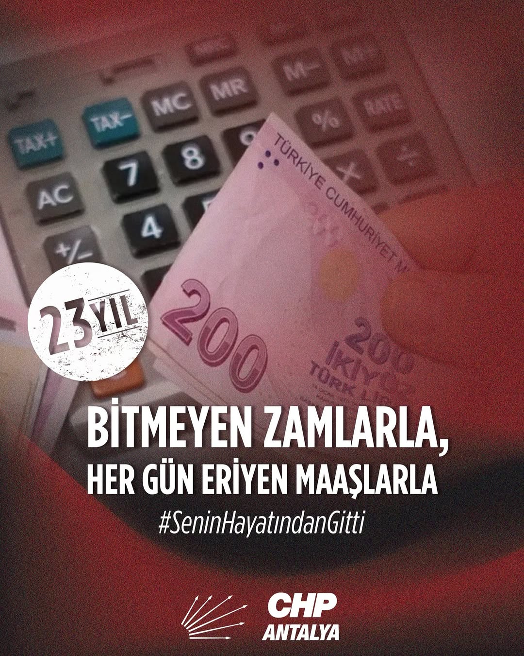 CHP Antalya İl Başkanlığı'ndan Zam ve Maaşlara İlişkin Sert Tepki