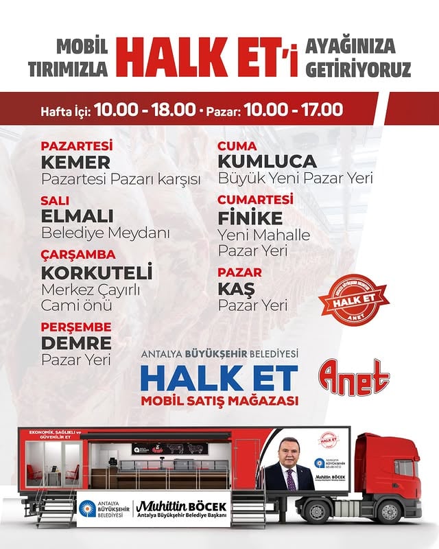 Antalya'da Vatandaşlar Halk Et Mağazalarından Lezzetli ve Sağlıklı Et Alabiliyor